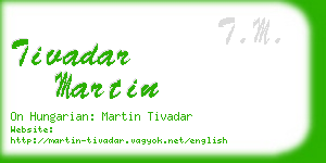 tivadar martin business card